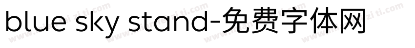 blue sky stand字体转换
